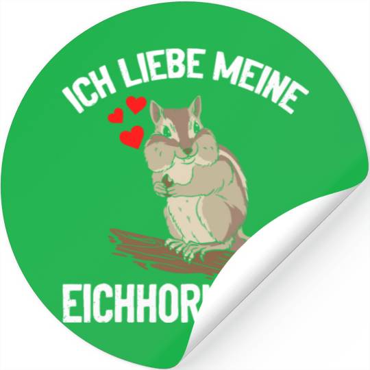 I Love My Squirrels Squirrel With Hearts Squirrel Stickers