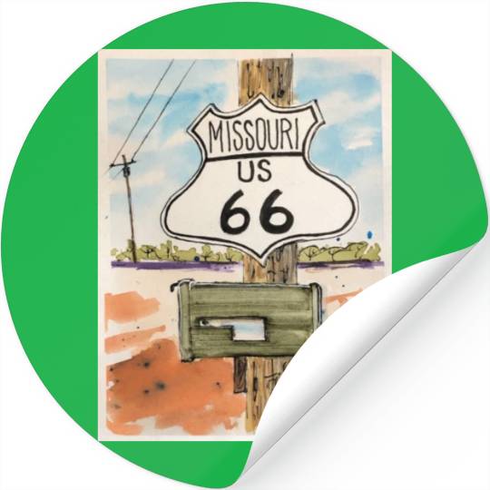 Missouri Route 66 Sign Stickers