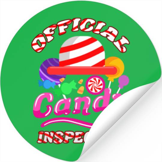 Official Candy Inspector For Halloween Stickers