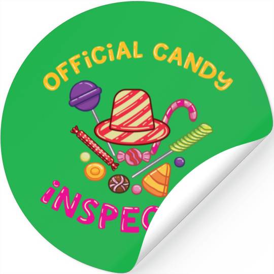 Offical Candy Inspector For Halloween Stickers