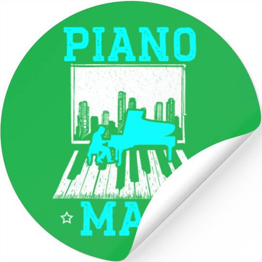 Piano Man Musician Musical Instrument Pianist Stickers