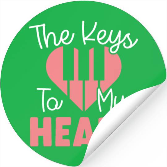 The Keys To My Heart Piano Player Musician Music Stickers