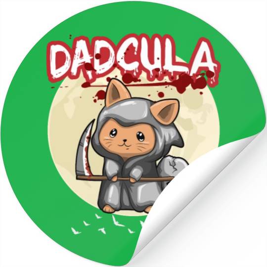 Dadcula Dracula Vampire Dad Funny Halloween Party Stickers