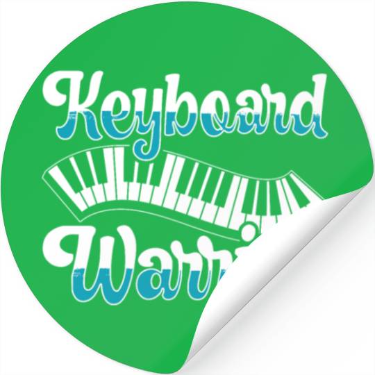 Keyboard Warrior Piano Musician Pianist Music Stickers
