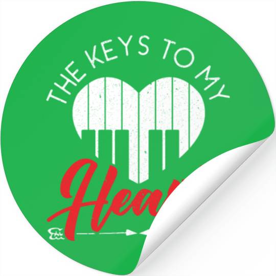 The Keys To My Heart Piano Player Musician Music Stickers