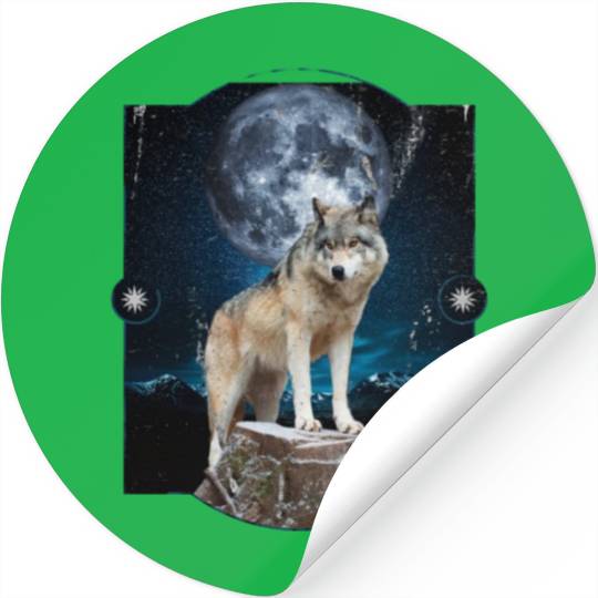 Wolf Moon Forest Wolves Nature Nature Liever Full Stickers