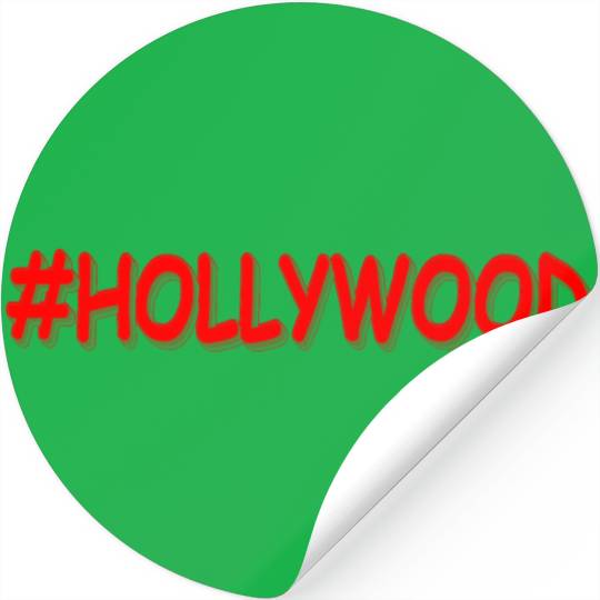 "#HOLLYWOOD" Cute Design. Buy Now Stickers