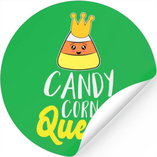 Candy Corn Queen Stickers for Kid Girls Women