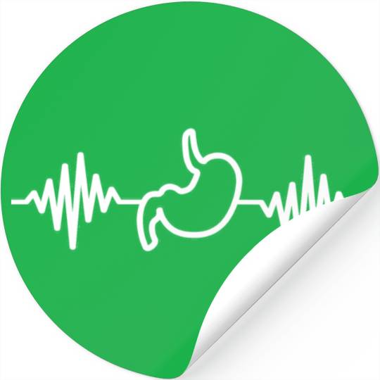 Tummy Ache Survivor Beat Line Stickers