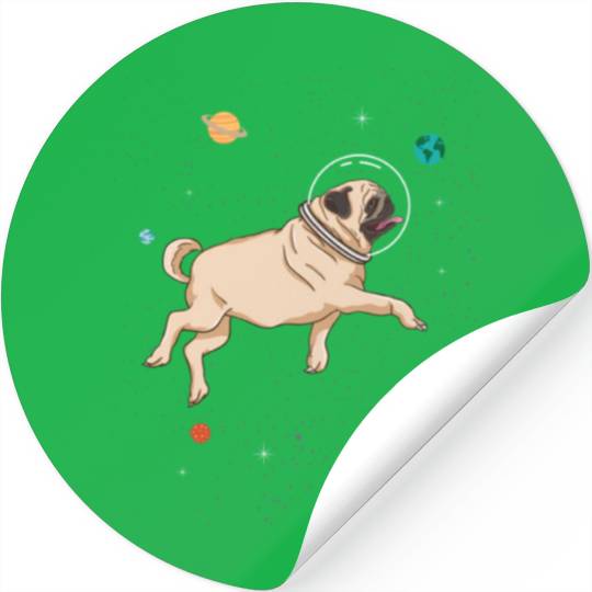 Pug Astronaut For Pug Lover Stickers