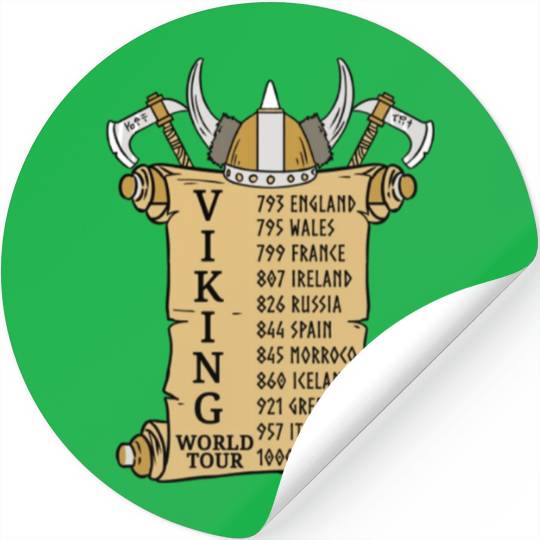 Viking World Tour For Vikings Lover Stickers