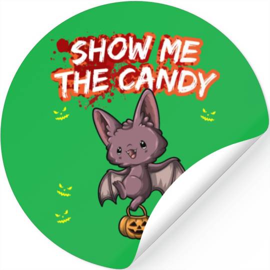 Show Me The Candy Halloween Costume Trick Or Treat Stickers