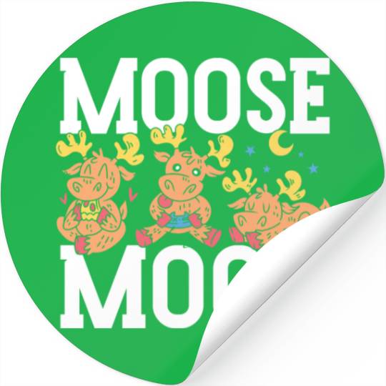 Moose Mood Wildlife Animal Alces Elk Deer Stickers