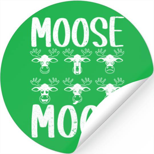 Moose Mood Wildlife Animal Alces Elk Deer Stickers