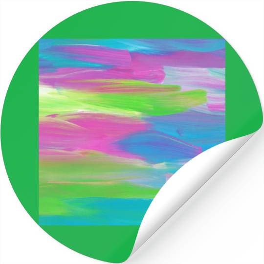 Abstract Colorful Painting Stickers