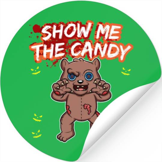 Show Me The Candy Halloween Costume Trick Or Treat Stickers