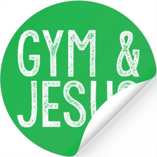 Gym and Jesus Christian Workout Gym and Jesus Stickers