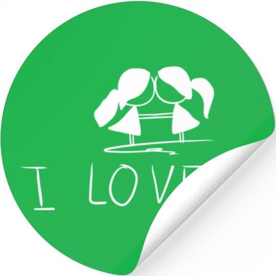 lesbian couple couple i love you Stickers