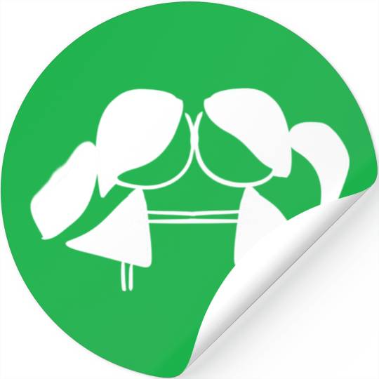 couple lesbian symbol love lgbt Stickers