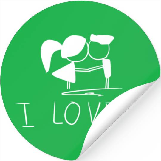i love you valentines day couple Stickers