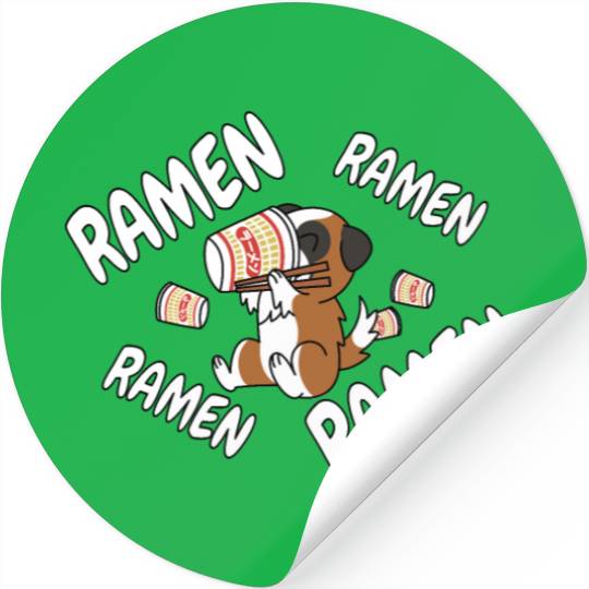 Saint Bernard Instant Ramen Noodles Stickers