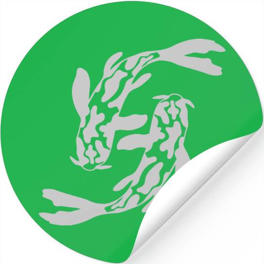 design 2 koi fish Stickers