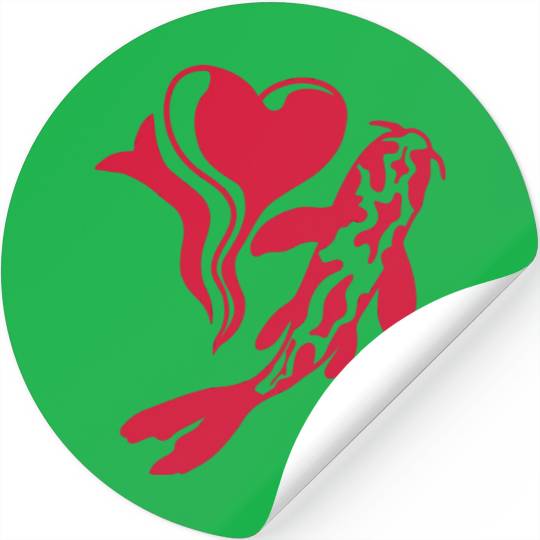 koi fish I Love Stickers