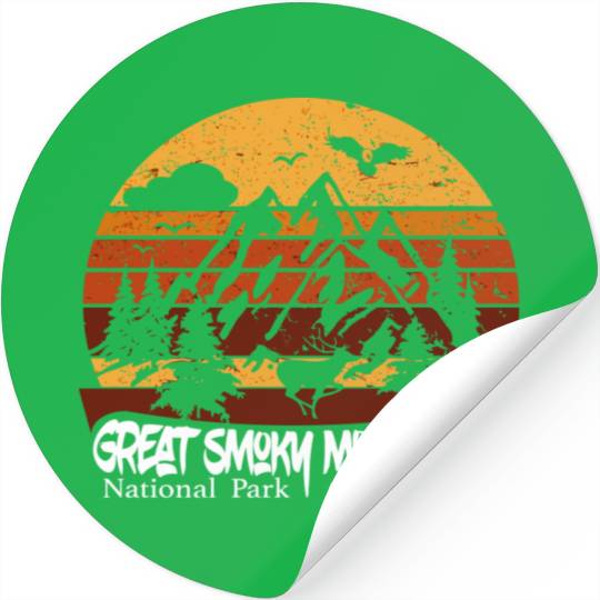 Great Smoky Mountains Cherokee Nc Vintage Souvenir Stickers