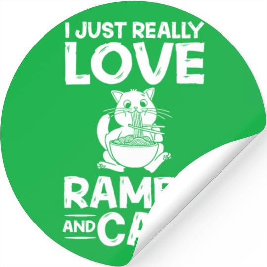 Ramen Cat Bowl Chicken Noodle Soup Japanese Stickers