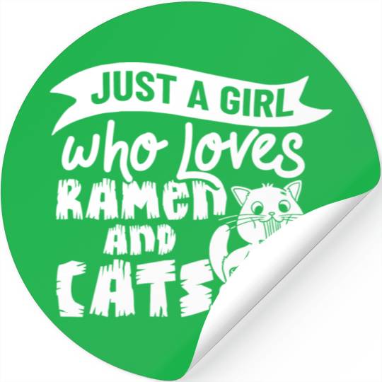 Ramen Cat Bowl Chicken Noodle Soup Japanese Stickers