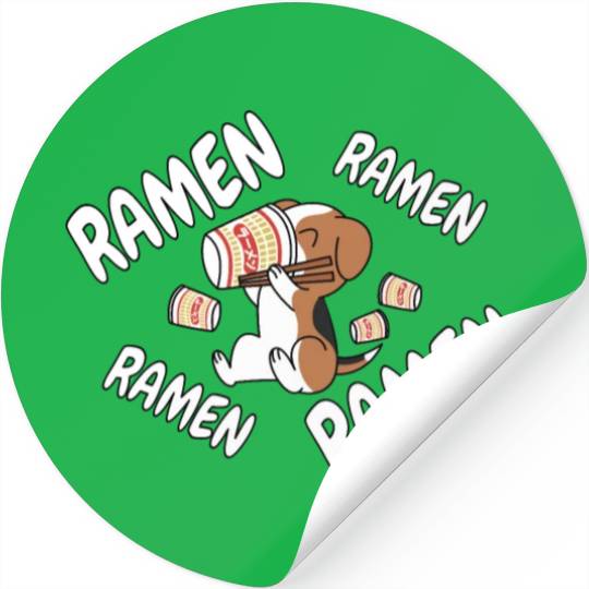 Beagle Instant Ramen Noodles Stickers