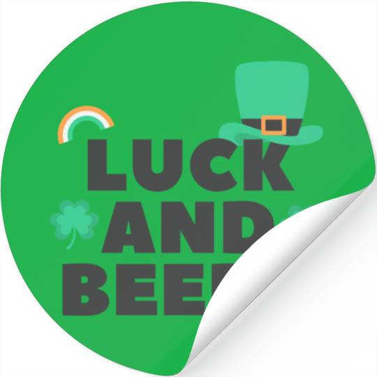 St. Patrick's Day Luck and Beer Stickers