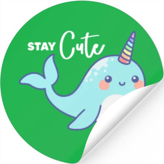 Stay Cute, Narwhal Stickers