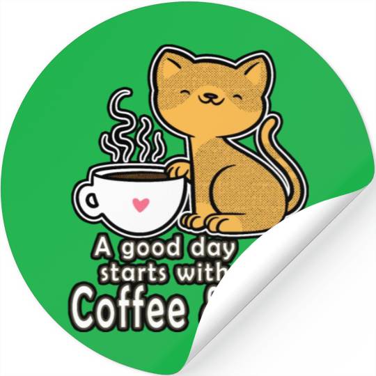Funny Orange Cat Coffee Mug Cat Lover Coffee And Stickers