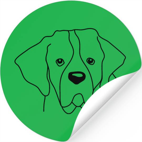 Saint Bernard Black Stickers