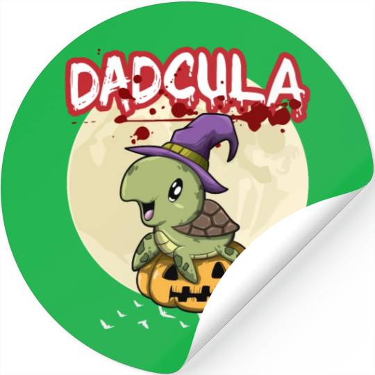 Dadcula Dracula Vampire Dad Funny Halloween Party Stickers