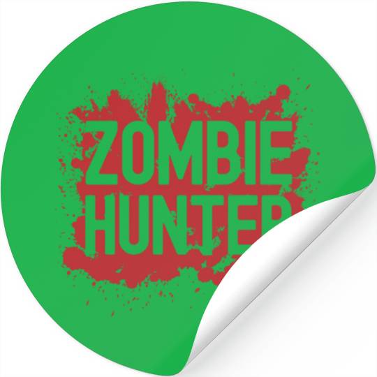 Zombie Hunter Creepy Scary Blood Splatter Zombies Stickers