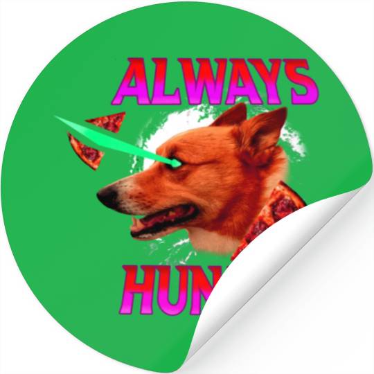 Always Hungry Corgi Dog Stickers