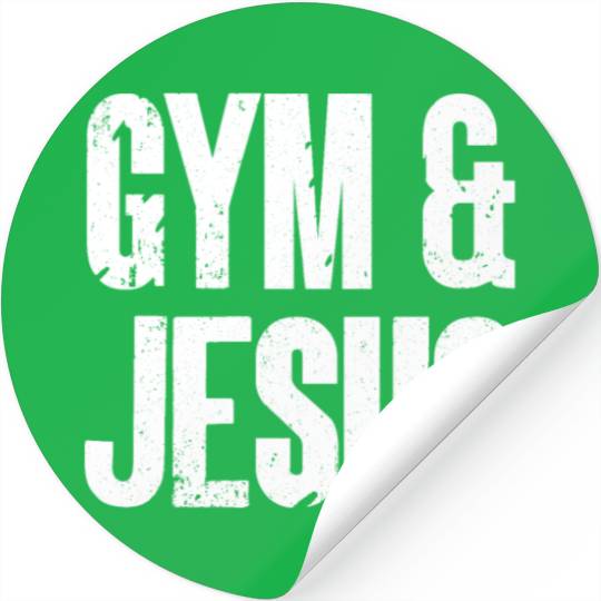 Gym and Jesus Christian Workout Gym and Jesus Stickers