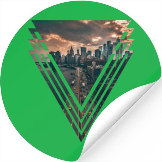 Manhattan in Triangle Stickers