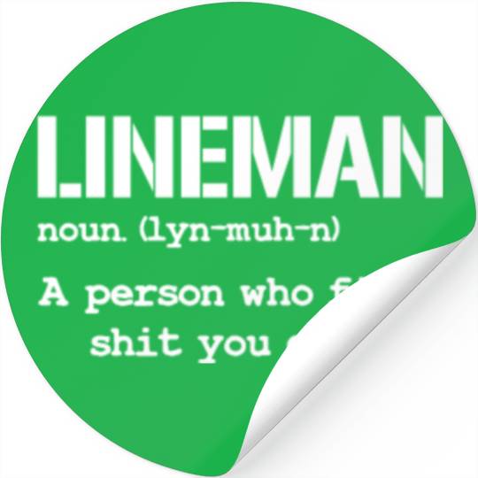 Lineman Definition Stickers