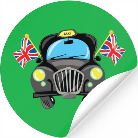 Taxi Hackney the black cab in London Stickers