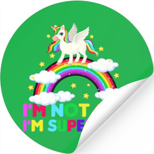 I m Not Gay I m Super Gay - Unicorn Rainbow LGBT Stickers