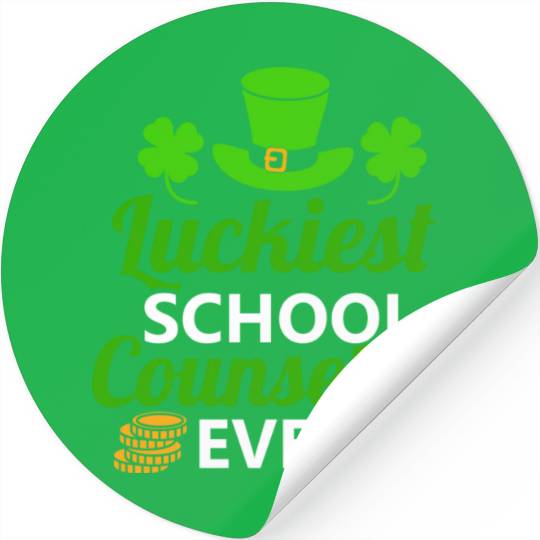 Luckiest School Counselor Ever St. Patrick's Day Stickers