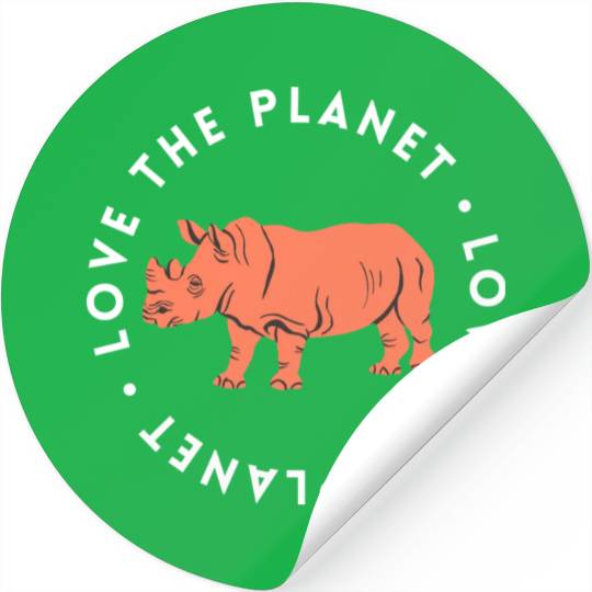 Love the Planet - Rhino Stickers