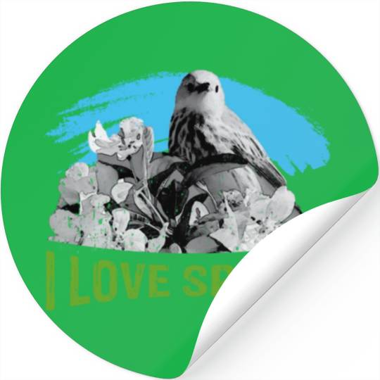 I love SPRING with Eagle Stickers