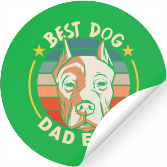 Best Dog Dad Ever Daddy Father Father's Day Stickers