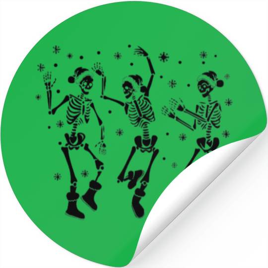 Halloween Party Dancing Skeleton Trick or treat Stickers
