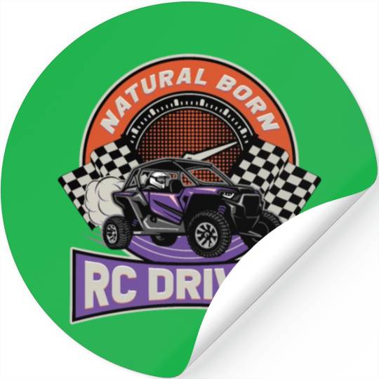 Natural Born RC car Driver Racer Remote Controlled Stickers