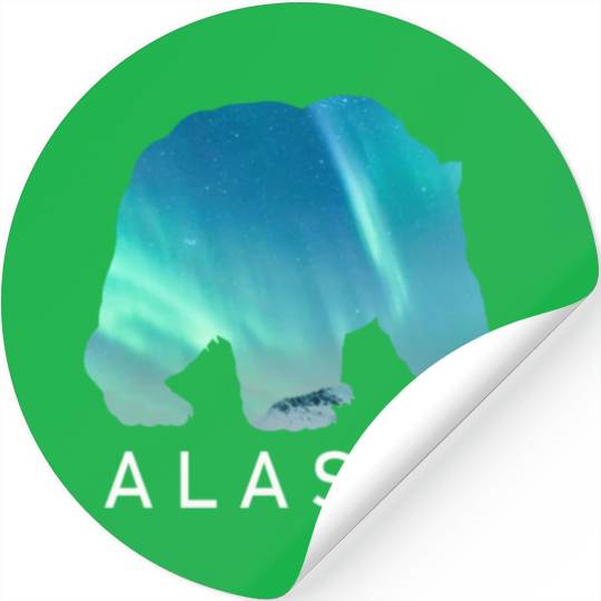 Alaska Gift USA Natur Bär Denali Grizzly Wald Stickers